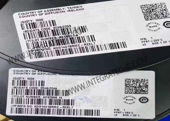 ADG1401BRMZ ইন্টিগ্রেটেড সার্কিট চিপ ১Ω অন রেজিস্ট্যান্স iCMOS SPST সুইচ