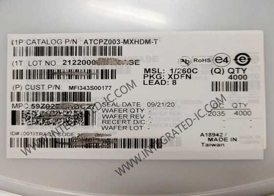 MFI343S00177 ইন্টিগ্রেটেড সার্কিট চিপ ক্রিপ্টো প্রমাণীকরণ নিরাপদ কী স্টোরেজ আইসি XDFN8