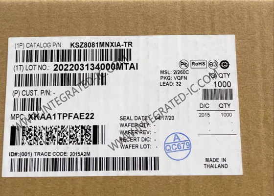 KSZ8081MNXIA ইন্টিগ্রেটেড সার্কিট চিপ ফিজিক্যাল লেয়ার ট্রান্সসিভার আইসি সারফেস মাউন্ট