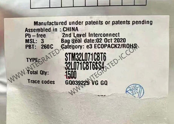 STM32L071CBT6 মাইক্রোকন্ট্রোলার এমসিইউ নিম্ন-শক্তি 32-বিট একক-কোর এমসিইউ
