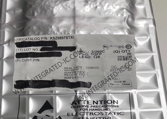 KSZ9897STXI ইথারনেট আইসি ৭৫০mA ৭-পোর্ট গিগাবিট ইথারনেট পরিচালিত সুইচ TQFP128