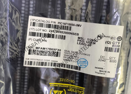 PIC16F18856-I/MV মাইক্রোকন্ট্রোলার MCU 32MHz 8-বিট মাইক্রোকন্ট্রোলার IC PIC XLP 16F MCU