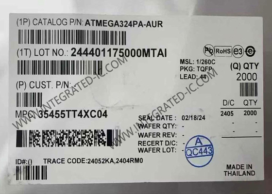 ATMEGA324PA-AUR মাইক্রোকন্ট্রোলার MCU 8-বিট 20MHz 32KB ফ্ল্যাশ AVR মাইক্রোকন্ট্রোলার 44-TQFP