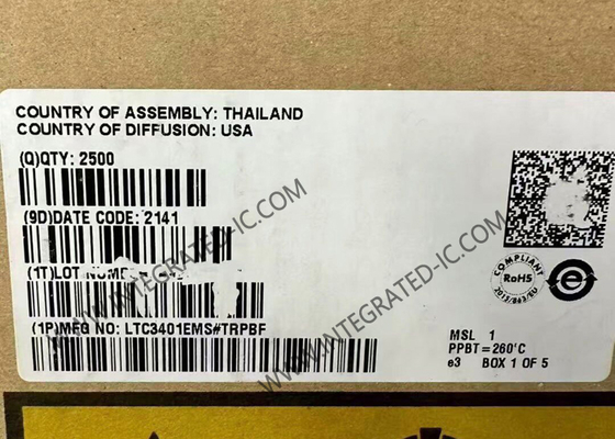 LTC3401EMS ইন্টিগ্রেটেড সার্কিট চিপ ১এ সিঙ্ক্রোনাস বুস্ট কনভার্টার ৩ মেগাহার্টজ স্টেপ আপ রেগুলেটর