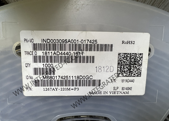 1267AY-220M=P3 ইন্টিগ্রেটেড সার্কিট চিপ তারের ক্ষত ফেরাইট ইন্ডাক্টর 2.3A ফিক্সড ইন্ডাক্টর