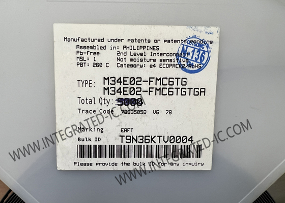 M34E02-FMC6TG মেমোরি আইসি চিপ 2-কেবিট এসপিডি ইইপিআরওএম মেমোরি ফর ড্রাম মডিউল