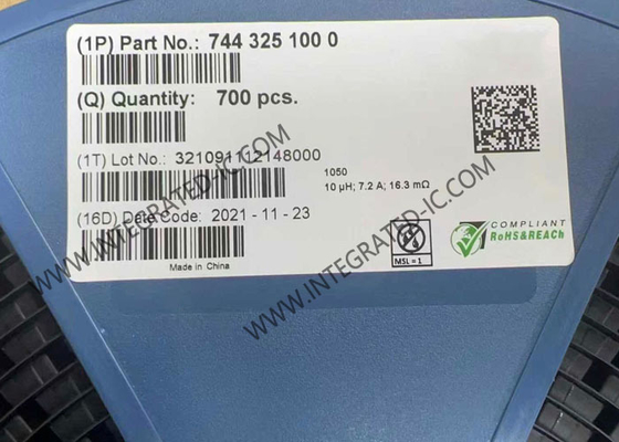 7443251000 ইন্টিগ্রেটেড সার্কিট চিপ 7.2A 16.3mΩ 10 μH Shielded Wirewound Inductor
