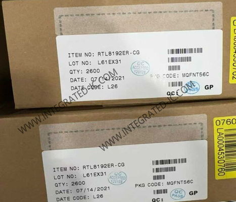 RTL8192ER ইথারনেট আইসি 802.11bgn PCIe নেটওয়ার্ক ইন্টারফেস কন্ট্রোলার QFN56