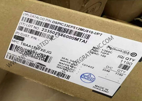 DSPIC33EP512MU810-I/PT মাইক্রোকন্ট্রোলার MCU dsPIC ডিজিটাল সিগন্যাল কন্ট্রোলার TQFP-100 16-বিট DSC