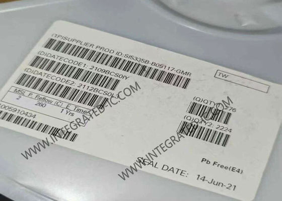 SI5335B-B05117-GMR 200MHz সুনির্দিষ্ট টাইমিংয়ের জন্য লো জিটারের সাথে চার-চ্যানেল ঘড়ি জেনারেটর আইসি