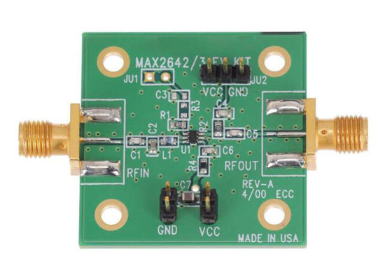 MAX2643EVKIT এম্বেডেড সলিউশনস 800MHz থেকে 1GHz MAX2643 এমপ্লিফায়ার মূল্যায়ন বোর্ড