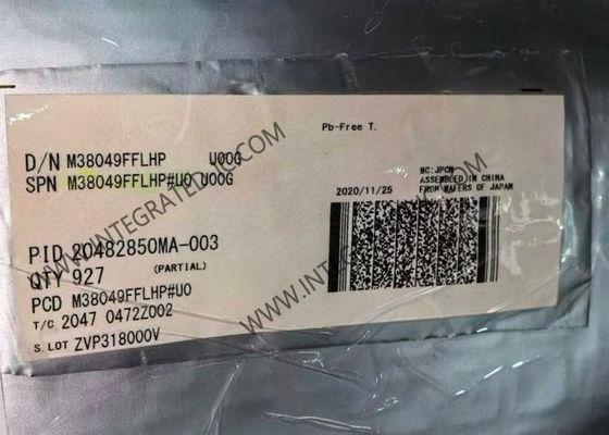 M38049FFLHP 8-বিট মাইক্রোকন্ট্রোলার MCU, LFQFP-64 প্যাকেজে, যার সর্বোচ্চ ফ্রিকোয়েন্সি 2MHz