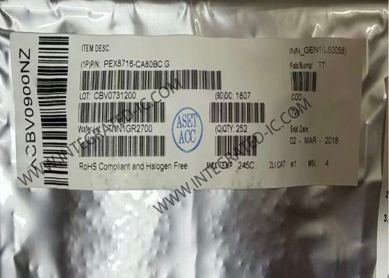 PEX8716-CA80BCG ইথারনেট IC 16-লেন 4-পোর্ট PCI এক্সপ্রেস জেনার 3 সুইচ IC