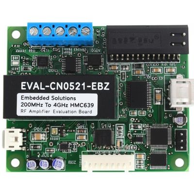 EVAL-CN0521-EBZ এম্বেডেড সলিউশনস 200MHz থেকে 4GHz HMC639 RF অ্যামপ্লিফায়ার মূল্যায়ন বোর্ড