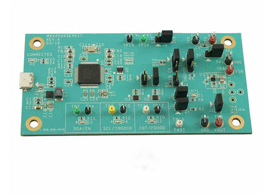 MAX20343EVKIT এম্বেডেড সলিউশনস I2C কন্ট্রোলার পাওয়ার ম্যানেজমেন্ট মূল্যায়ন বোর্ড