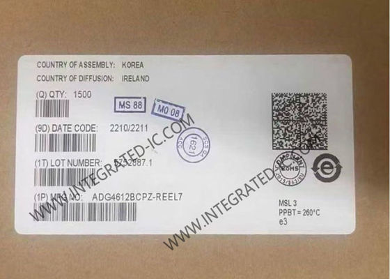 ADG4612BCPZ ইন্টিগ্রেটেড সার্কিট চিপ, যার 50mOhm অন রেজিস্ট্যান্স, 4 চ্যানেল কোয়াড SPST সুইচ এবং 6.1 ওহম সর্বোচ্চ অন রেজিস্ট্যান্স