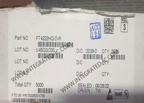 FT4222HQ-D ইন্টিগ্রেটেড সার্কিট চিপ USB 2.0 থেকে কোয়াড SPI I2C ব্রিজ কন্ট্রোলার