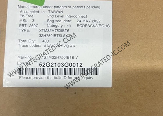 STM32H750IBT6 মাইক্রোকন্ট্রোলার MCU 480MHz গতি 128KB ফ্ল্যাশ এবং 1.62V থেকে 3.6V অপারেটিং ভোল্টেজ সহ