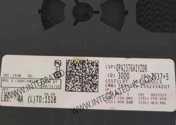 OPA2376AIYZDR 5.5MHz গেইন ব্যান্ডউইথ 2 ভি / ইউএস স্লিভ রেট এবং 5 ইউভি ইনপুট অফসেট ভোল্টেজের সাথে যথার্থ অপারেটিং এম্প্লিফায়ার