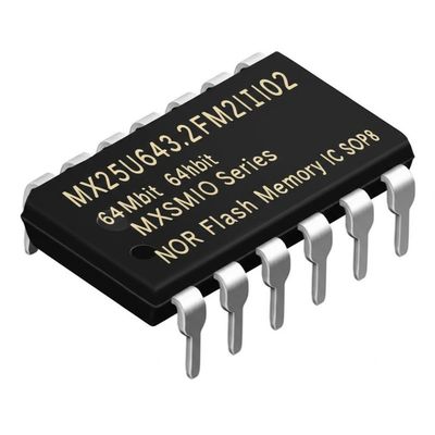 MX25U6432FM2I02 64Mbit NOR ফ্ল্যাশ মেমোরি IC, SOP8 প্যাকেজে 133 MHz SPI ইন্টারফেস সহ