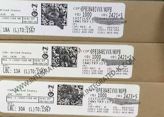 DP83848IVVX/NOPB ইথারনেট আইসি সিঙ্গেল পোর্ট ইথারনেট ফিজিক্যাল লেয়ার ট্রান্সসিভার LQFP48