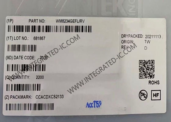 WM8234GEFL/RV ইন্টিগ্রেটেড সার্কিট চিপ ১৬-বিট এনালগ ফ্রন্ট এন্ড ডিজিটাইজার আইসি ৬ চ্যানেল এএফই