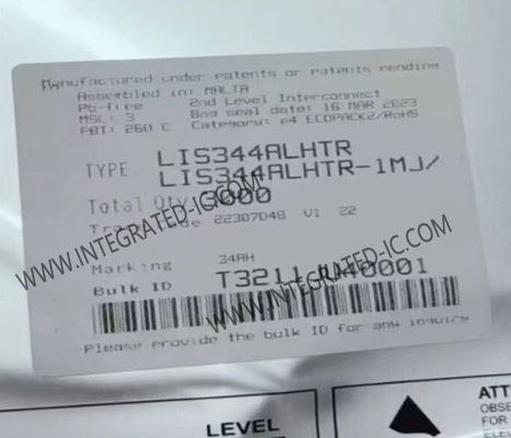 LIS344ALHTR কম পাওয়ার থ্রি-অ্যাক্সিস লিনিয়ার ক্যাপাসিটিভ অ্যাক্সিলোমিটার সেন্সর আইসি, অ্যানালগ আউটপুট সহ