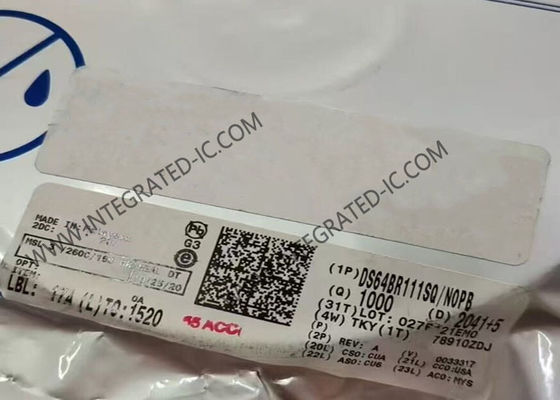 DS64BR111SQ 6.4Gbps ডুয়াল চ্যানেল রিপিটার আইসি চিপ সিরিয়াল লিঙ্কের জন্য, WQFN24 প্যাকেজে