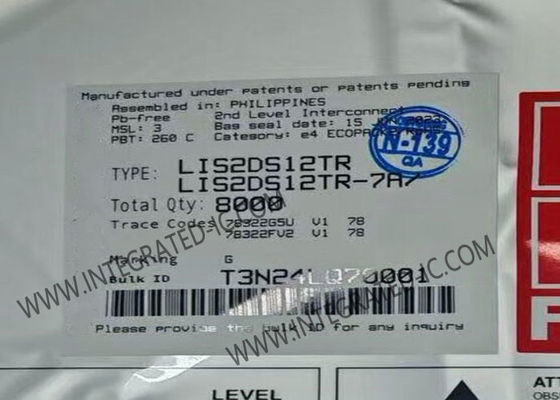 LIS2DS12TR সেন্সর IC উচ্চ-পারফরম্যান্স 3-অক্ষ MEMS ডিজিটাল আউটপুট মোশন সেন্সর