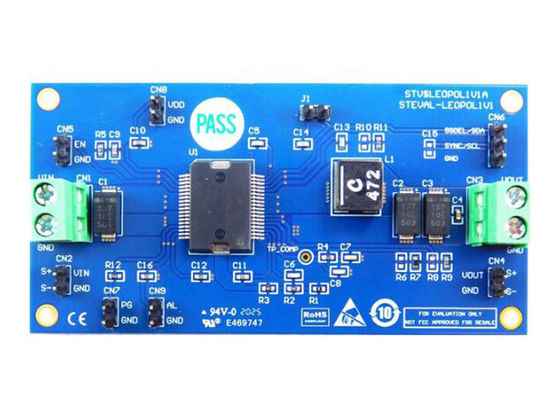 STEVAL-LEOPOL1V1 এম্বেডেড সলিউশনস ৫এ মনোলিথিক সিঙ্ক্রোনাস সুইচিং রেগুলেটর মূল্যায়ন বোর্ড