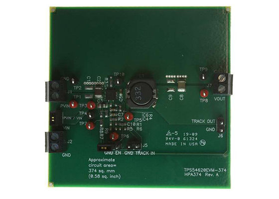 TPS54620EVM-374 এমবেডেড সলিউশন 8V থেকে 17V 6A SWIFT TM কনভার্টার মূল্যায়ন মডিউল