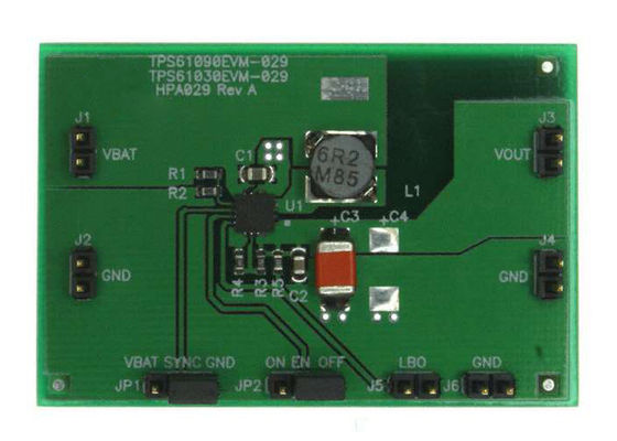 TPS61090EVM-029 এমবেডেড সলিউশন 500mA 1.8V থেকে 5.5V স্টেপ-আপ কনভার্টার মূল্যায়ন বোর্ড