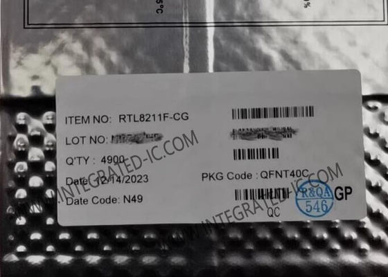 RTL8211F-CG ইথারনেট আইসি ইন্টিগ্রেটেড 10/100/1000M ইথারনেট ট্রান্সিভার QFN40 প্যাকেজ এবং IEEE 802.3 সম্মতি সহ