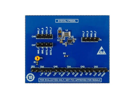 STEVAL-1PS02A এমবেডেড সলিউশন 400mA DC/DC সিঙ্ক্রোনিক স্টেপ ডাউন কনভার্টার Evaluation Board