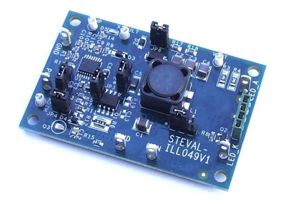 STEVAL-ILL049V1 এমবেডেড সলিউশন 350mA 40V নন-আইসোলেটেড আউটপুট LED ড্রাইভার মূল্যায়ন বোর্ড