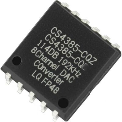 CS4385-CQZ ৮ চ্যানেলের DAC কনভার্টার ১১৪ ডিবি ডায়নামিক রেঞ্জ এবং ১৯২ কেএইচজেড স্যাম্পলিং রেট সহ LQFP48 ইন্টিগ্রেটেড সার্কিট চিপ