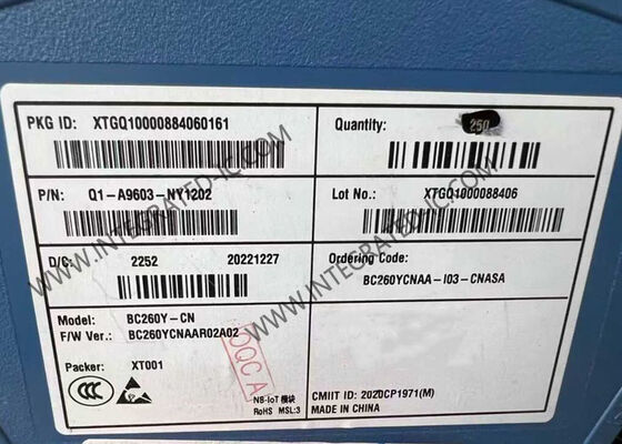 BC260YCNAA-I03-CNASA ওয়্যারলেস কমিউনিকেশন মডিউল LTE Cat NB2 LCC প্যাকেজ এবং অতি-নিম্ন শক্তি খরচ সহ