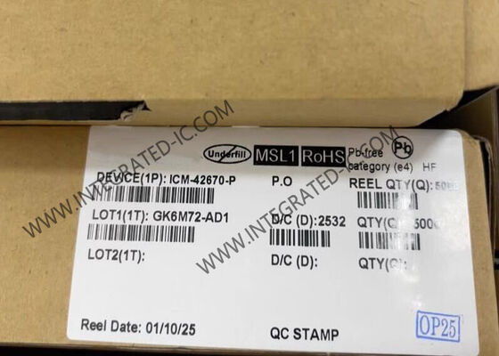 আইসিএম-৪২৬৭০-পি হাই পারফরম্যান্স ৬ অক্ষের মোশন ট্র্যাকিং আইএমইউ সেন্সর আইসি