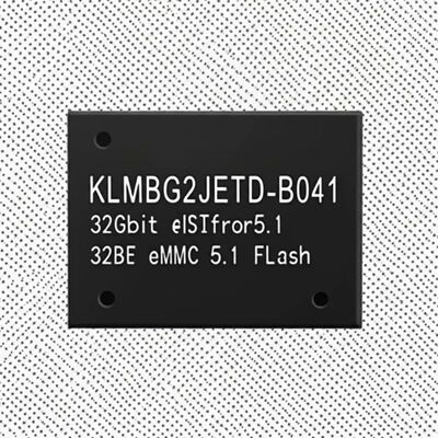 KLMBG2JETD-B041 মেমরি আইসি চিপ 32Gbit eMMC 5.1 ফ্ল্যাশ স্টোরেজ আইসি HS400 ইন্টারফেসের সাথে