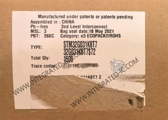 STM32G031K8T7 মাইক্রোকন্ট্রোলার এমসিইউ 64MHz উচ্চ পারফরম্যান্স এমসিইউ 32-বিট মাইক্রোকন্ট্রোলার আইসি LQFP-32
