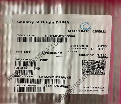 S912ZVMC12AWKH 16-বিট মাইক্রোকন্ট্রোলার এমসিইউ 50MHz গতি, 128KB ফ্ল্যাশ মেমরি এবং মোটর নিয়ন্ত্রণের জন্য 31 I / O পিন সহ