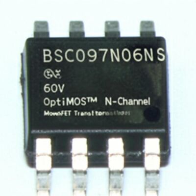 BSC097N06NS 60V N-চ্যানেল পাওয়ার MOSFET ট্রানজিস্টর, 46A ড্রেইন কারেন্ট সহ ইন্টিগ্রেটেড সার্কিট চিপ