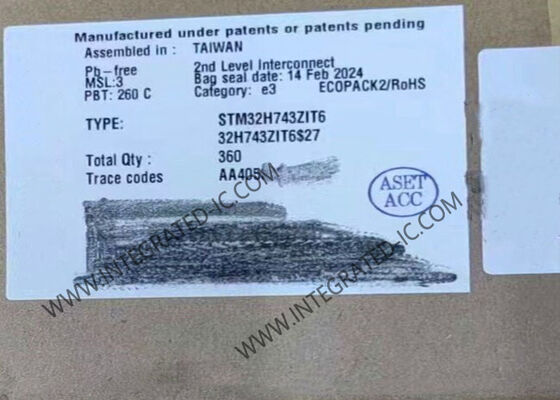 STM32H743ZIT6 মাইক্রোকন্ট্রোলার MCU 32-বিট একক কোর, 480MHz গতি সহ, 2MB ফ্ল্যাশ মেমরি এবং 114 I/O পিন