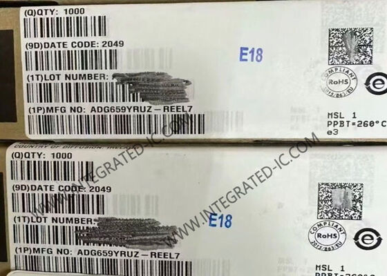 ADG659YRUZ 4-চ্যানেল কম ভোল্টেজ সিএমওএস এনালগ মাল্টিপ্লেক্সার আইসি চিপ 75 ওহম প্রতিরোধের সাথে