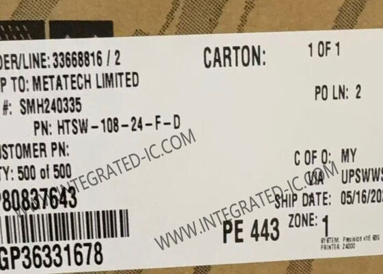 HTSW-108-24-F-D 0.100" পিচ সহ 16 পজিশনের উচ্চ তাপমাত্রার PCB হেডার স্ট্রিপ