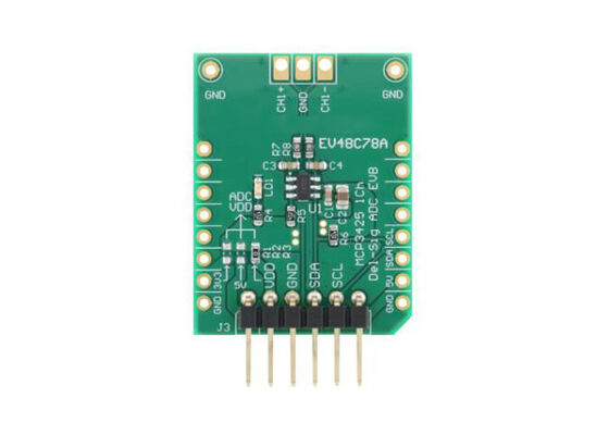 EV48C78A এম্বেডেড সলিউশনস MCP3425 1Ch ডেল-সিগ ADC মূল্যায়ন বোর্ড