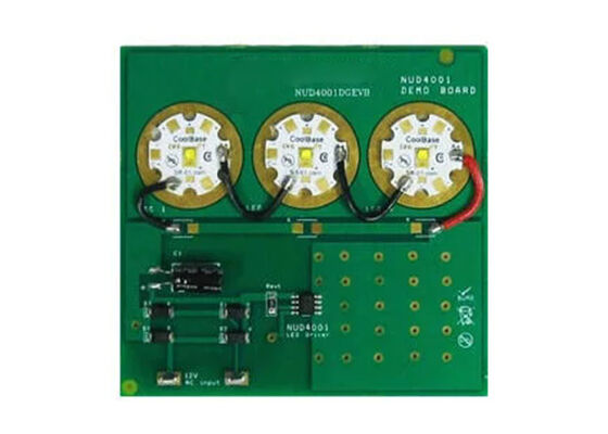 NUD4001DGEVB এম্বেডেড সলিউশনস উচ্চ কারেন্ট 12V 500mA LED ড্রাইভার মূল্যায়ন বোর্ড