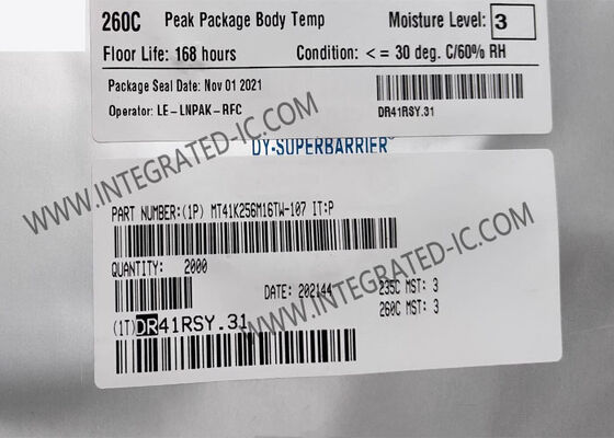 MT41K256M16TW-107 IT:P 4 Gbit DDR3L SDRAM মেমরি IC চিপ, ৯৩৩ MHz গতি এবং FBGA96 প্যাকেজে ২৫৬ M x ১৬ সংগঠন