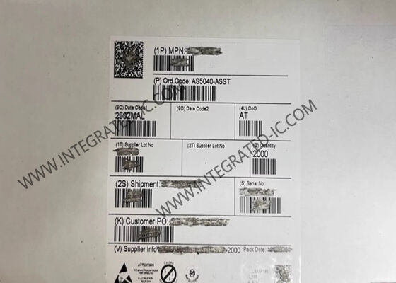 AS5040-ASST সেন্সর IC, ১০-বিট রেজোলিউশন সহ রোটারি সেন্সর, ৩৬০° অপারেটিং অ্যাঙ্গেল এবং ৩০,০০০ RPM সর্বোচ্চ ঘূর্ণন গতি