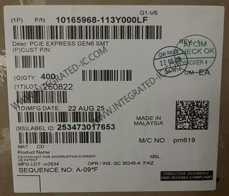 10165968-113Y000LF 1.1A পিসিআই এক্সপ্রেস জেনার 6 কার্ড এজ সংযোগকারী 164POS উচ্চ গতির ডেটা ট্রান্সফারের জন্য